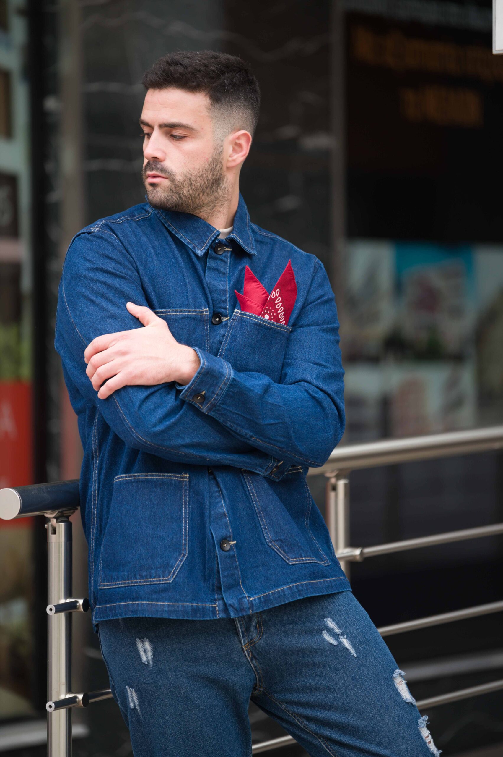 ART 063 Blue Denim Shirt - Image 2
