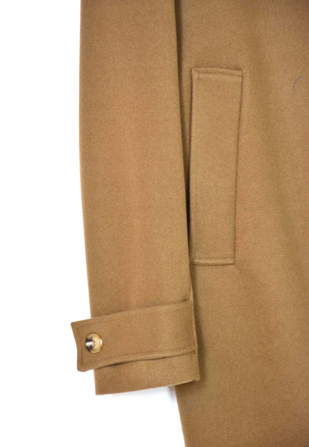 ART05 Μακρύ παλτό με κουμπί Camel - Image 3
