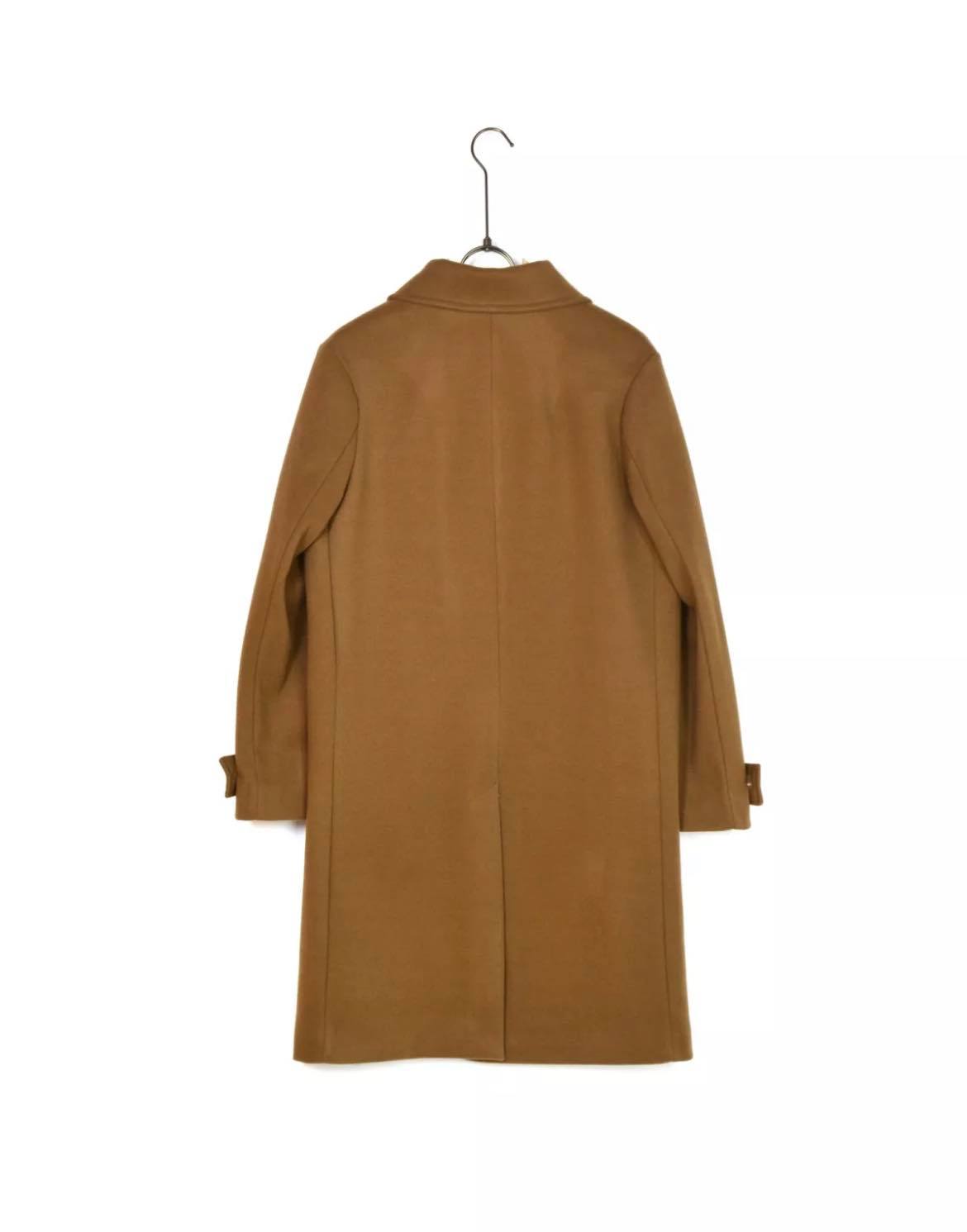 ART05 Μακρύ παλτό με κουμπί Camel - Image 4